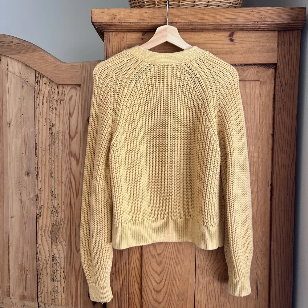 Everlane | Yellow Button-Up Knit Cardigan - Picture 6 of 7